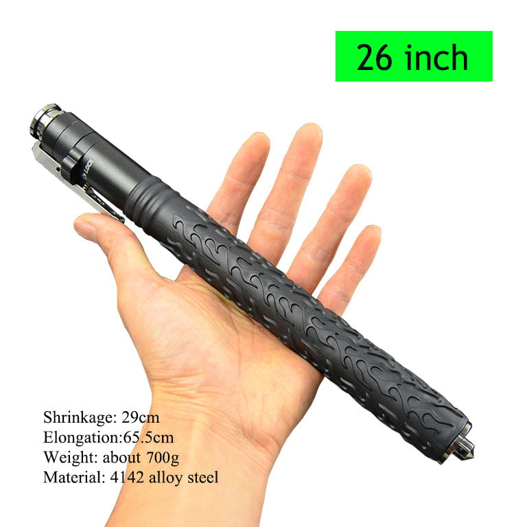 Outdoor Camping and Hiking Walking Sticks Telescopic Vehicle Three-section Self-defense Swing Stick