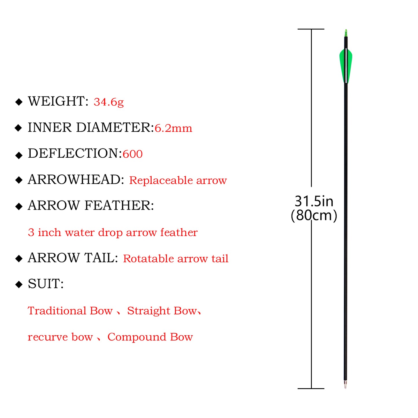 Piaoyu 30" Carbon Arrows-Archery Target Practice Hunting Arrows - High-Performance Slingshot Hunting Gear