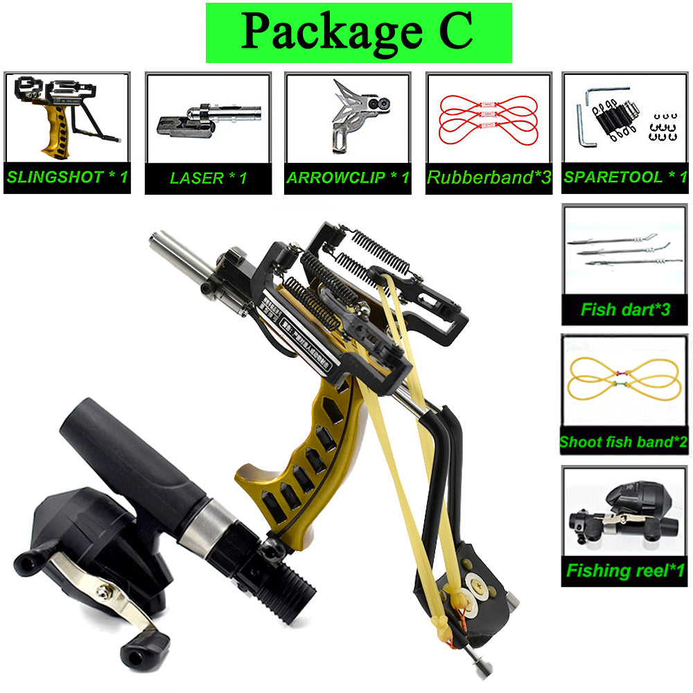 Professional Slingshot with Wrist and Laser Sight Hunting Slingshot for Adults with Rubber Bands