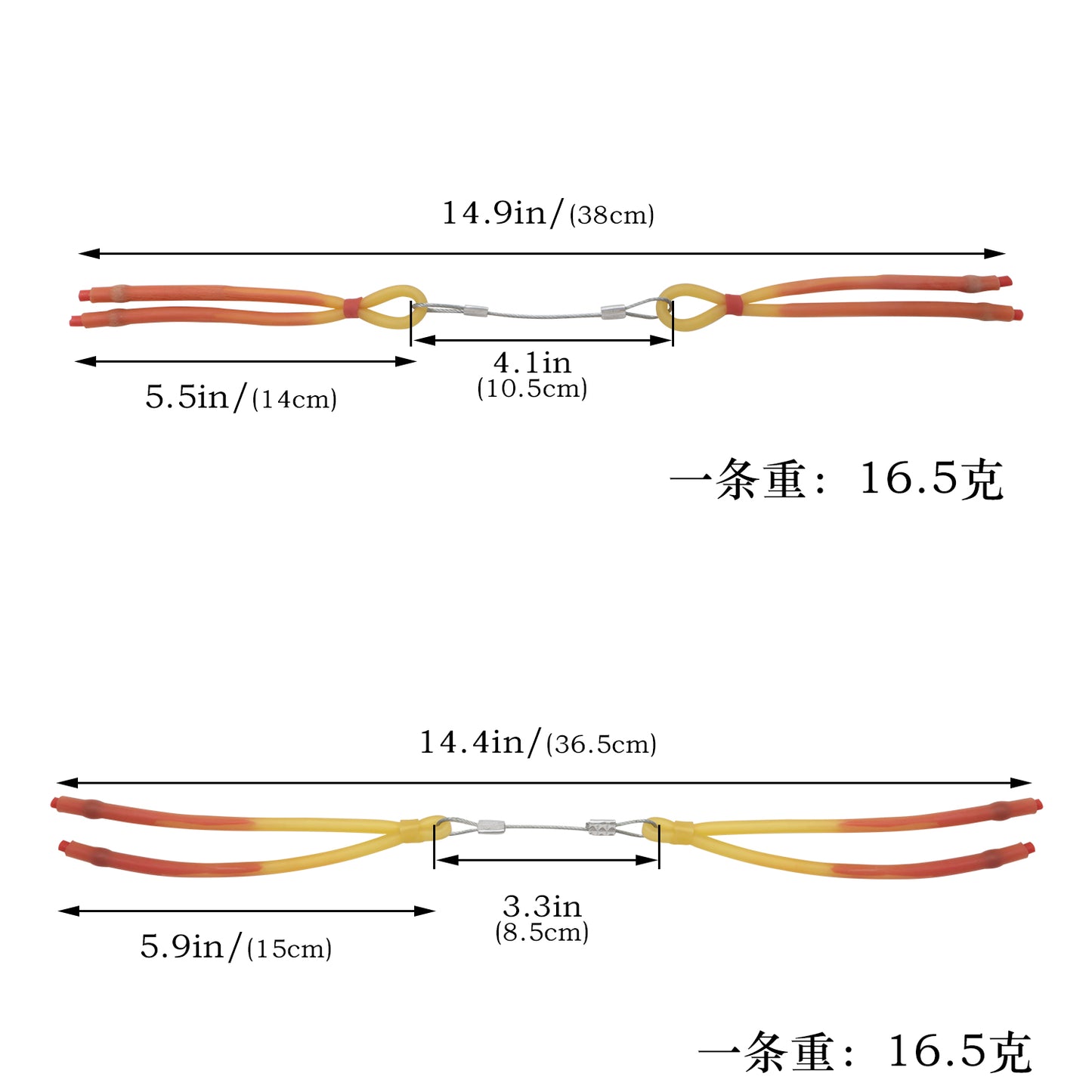 Piaoyu Rubber Band 1 Set=5 Pieces R018 - High-Tension Slingshot Replacement Flat Rubber Bands - Image 3