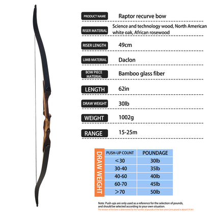 Piaoyu Recurve Bow RB003 - Professional Archery Target Shooting & Hunting