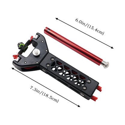 Honeycomb Rhombus Hollow Style Black Aluminum Alloy Repeating Slingshot