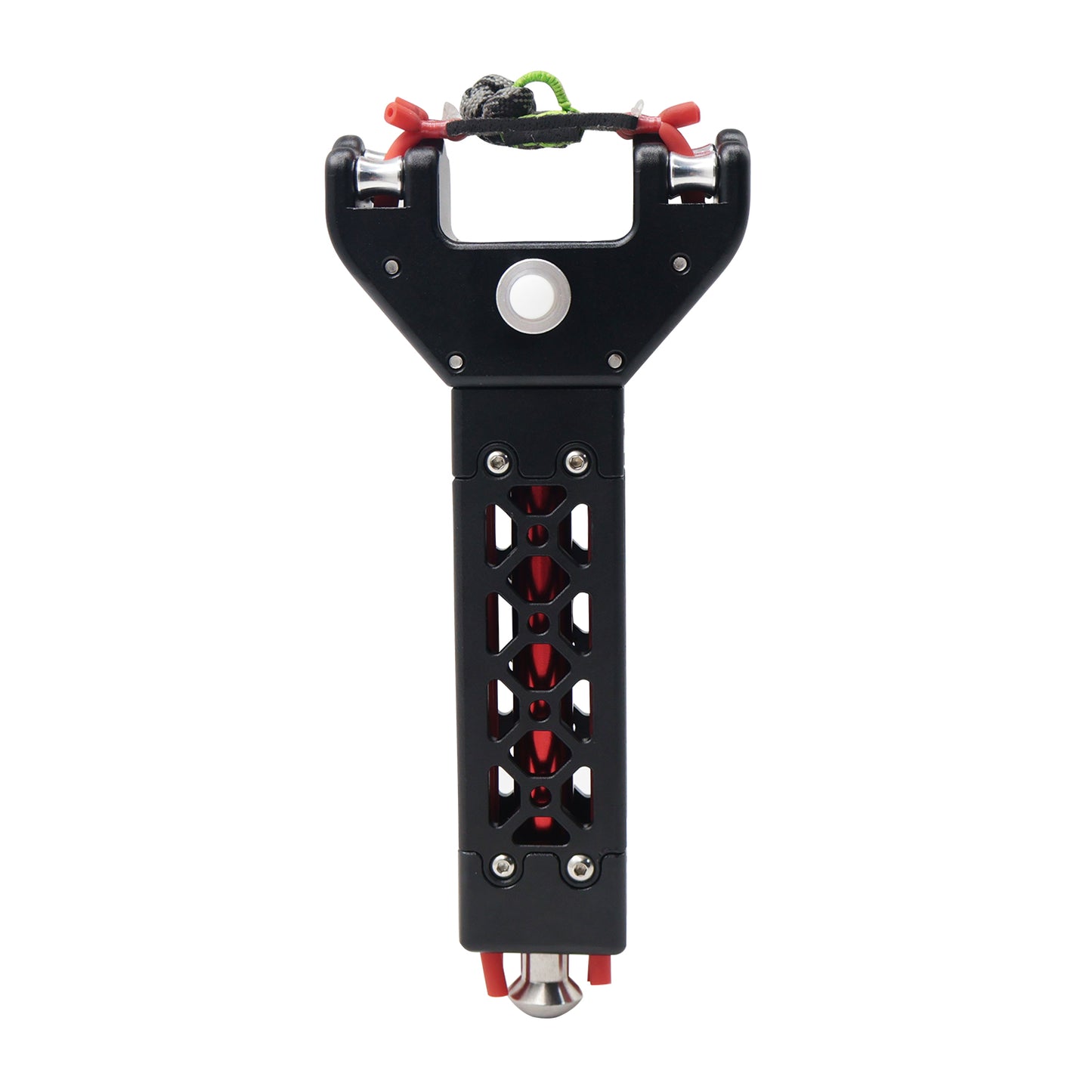 Honeycomb Rhombus Hollow Style Black Aluminum Alloy Repeating Slingshot