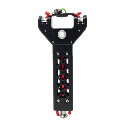 Honeycomb Rhombus Hollow Style Black Aluminum Alloy Repeating Slingshot