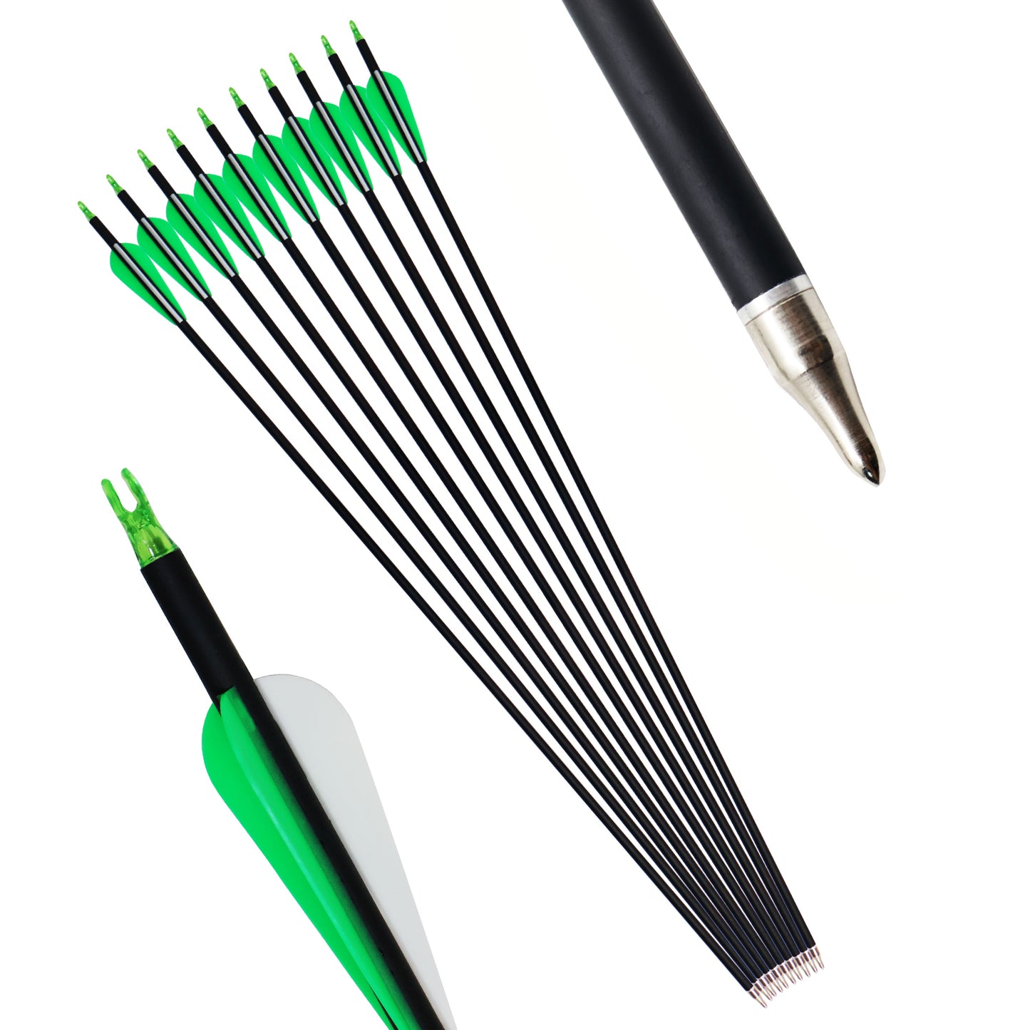 Piaoyu 30" Carbon Arrows-Archery Target Practice Hunting Arrows - High-Performance Slingshot Hunting Gear