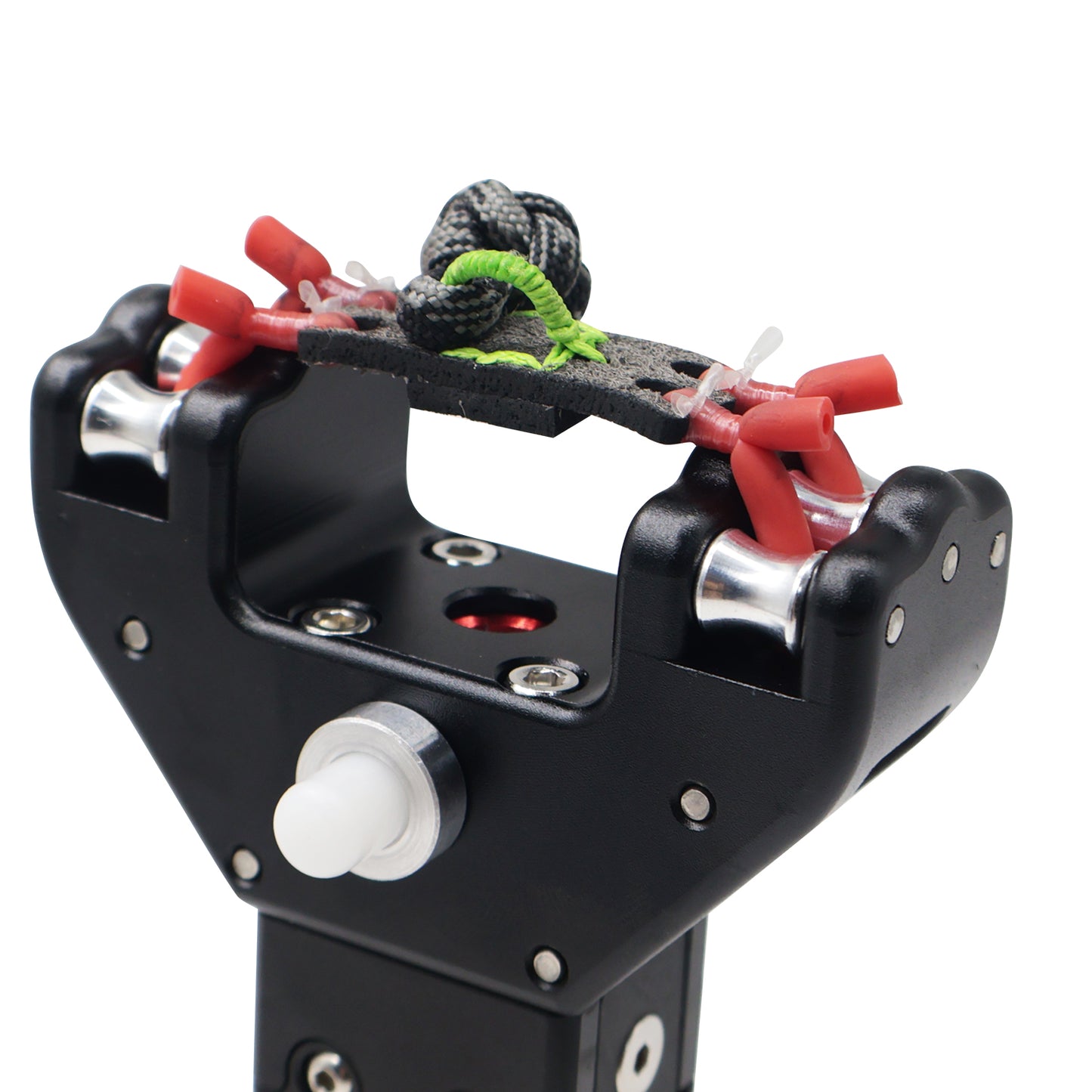 Honeycomb Rhombus Hollow Style Black Aluminum Alloy Repeating Slingshot