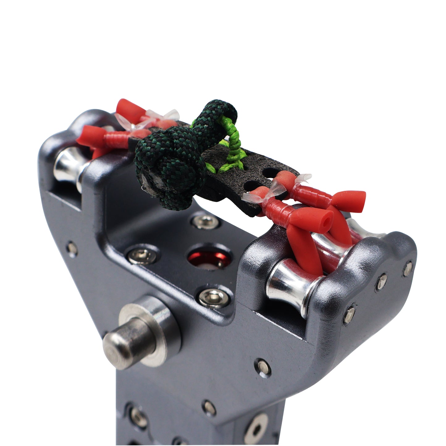 Long Five-hole Hollow Silver Aluminum Alloy Repeating Slingshot