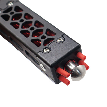 Honeycomb Rhombus Hollow Style Black Aluminum Alloy Repeating Slingshot