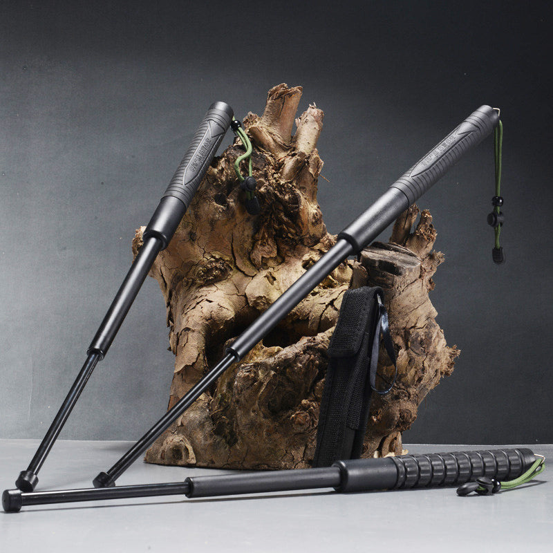 Long and Short Self-contained Telescopic Self-defense Stick Device 3-section Telescopic Knuckle Multi-function Tool