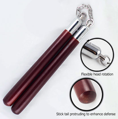 Martial Arts Actual Combat Training First Study Double Knuckles Solid Wood Double Amputation Stick Defense Two Sticks