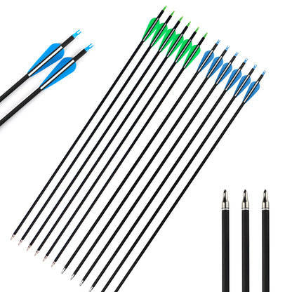 Piaoyu 30" Carbon Arrows-Archery Target Practice Hunting Arrows - High-Performance Slingshot Hunting Gear