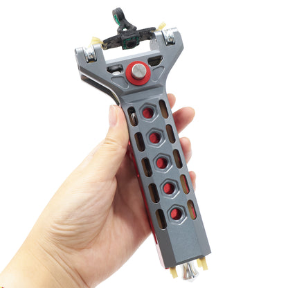 Aluminum Alloy Square Magazine Five-hole Repeating Slingshot