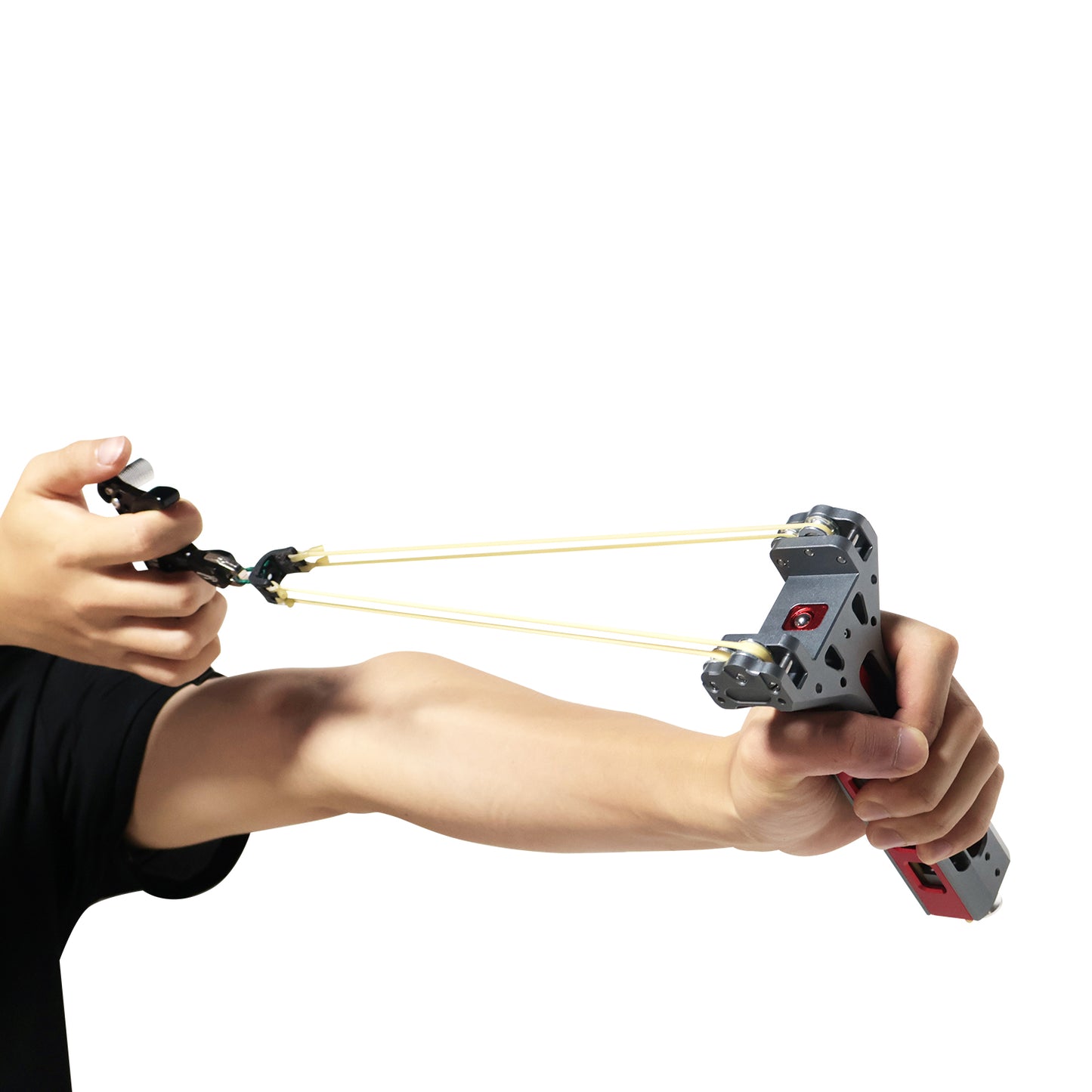 Aluminum Alloy Square Magazine Five-hole Repeating Slingshot