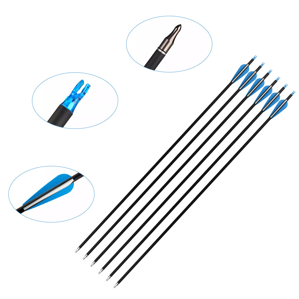 Piaoyu 30" Carbon Arrows-Archery Target Practice Hunting Arrows - High-Performance Slingshot Hunting Gear