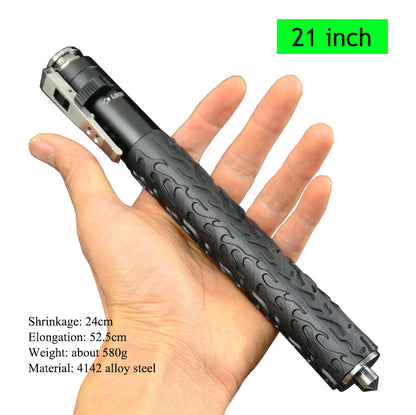 Outdoor Camping and Hiking Walking Sticks Telescopic Vehicle Three-section Self-defense Swing Stick