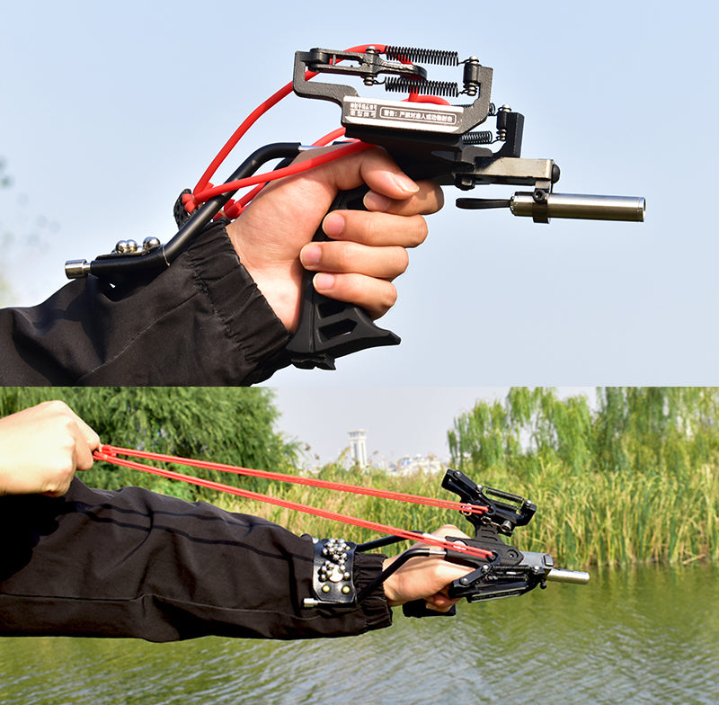 Professional Slingshot with Wrist and Laser Sight Hunting Slingshot for Adults with Rubber Bands