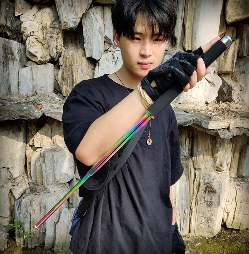 Outdoor Tool Portable Stainless Steel Retractable Stick Sports Training Equipment