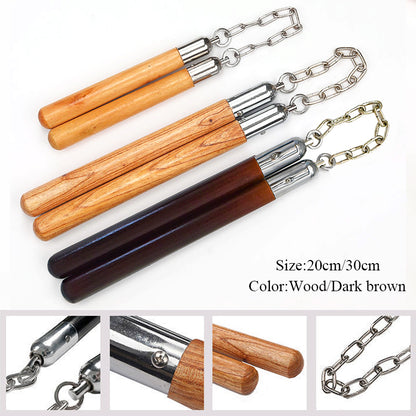 Martial Arts Actual Combat Training First Study Double Knuckles Solid Wood Double Amputation Stick Defense Two Sticks