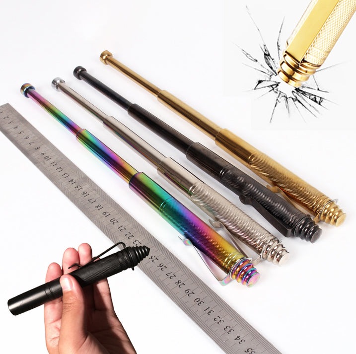 Three Self-defense Pen Type Telescopic Rod Telescopic Rod Titanium Alloy Outdoor Tool Tactical Survival Pen