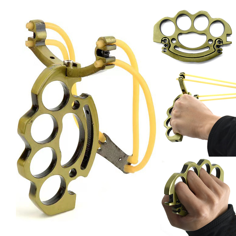 Outdoor Sports Catapult Hunting Powerful Metal Rubber Slingshot Catapult Hunter Wrist Support Brace Velocity Sling Shot