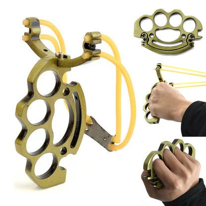 Outdoor Sports Catapult Hunting Powerful Metal Rubber Slingshot Catapult Hunter Wrist Support Brace Velocity Sling Shot