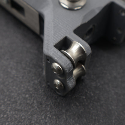 3D Printed Gray Hollow Repeating Slingshot (convex screws)