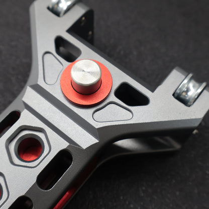 Aluminum Alloy Square Magazine Five-hole Repeating Slingshot