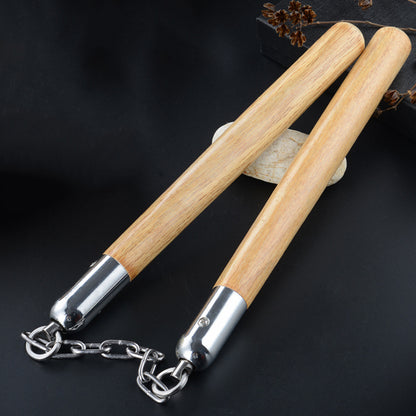 Martial Arts Actual Combat Training First Study Double Knuckles Solid Wood Double Amputation Stick Defense Two Sticks