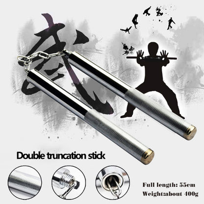 1pcs Storage Bag+1pcs Stainless Steel Nunchaku Martial Arts Stick Outdoor Crowbar Car Self-defense Stick