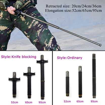 52cm/65cm/95cm High Quality Solid Three-section Telescopic Stick Car Self-defense Telescopic Stick