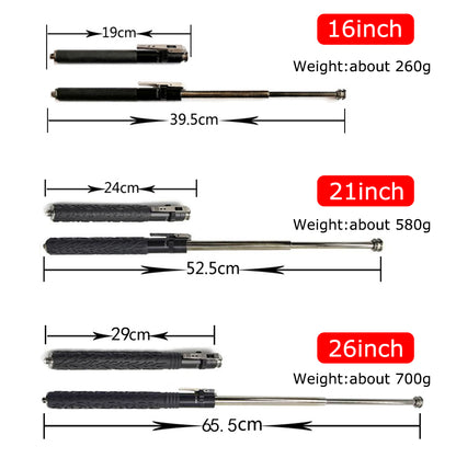 Outdoor Camping and Hiking Walking Sticks Telescopic Vehicle Three-section Self-defense Swing Stick