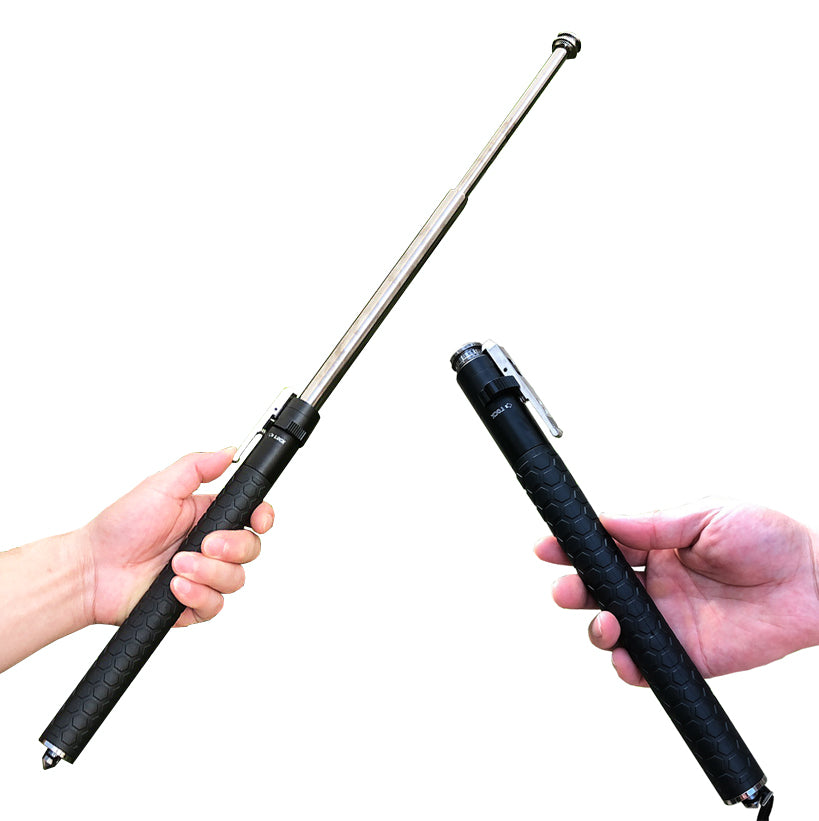 Spring Type Three-section Self-defense Telescopic Baton Car Self-defense Weapon Police Baton Telescopic Baton