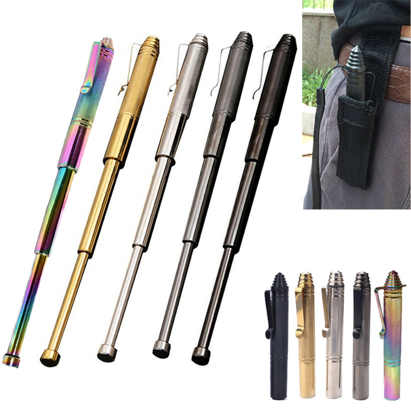 Three Self-defense Pen Type Telescopic Rod Telescopic Rod Titanium Alloy Outdoor Tool Tactical Survival Pen