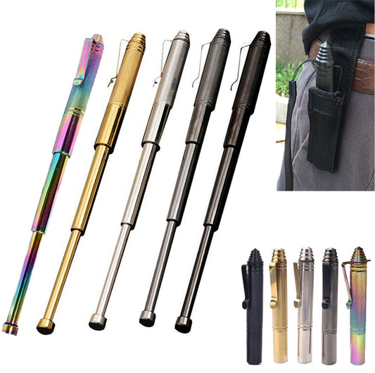 Three Self-defense Pen Type Telescopic Rod Telescopic Rod Titanium Alloy Outdoor Tool Tactical Survival Pen
