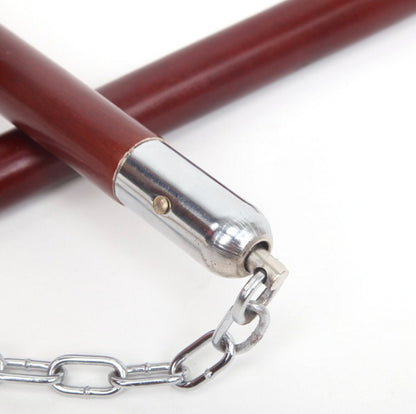 Martial Arts Actual Combat Training First Study Double Knuckles Solid Wood Double Amputation Stick Defense Two Sticks
