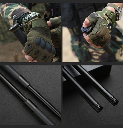 Vehicle-mounted Portable Mechanical Telescopic Stick Self-defense Swing Stick Three-section Telescopic Stick