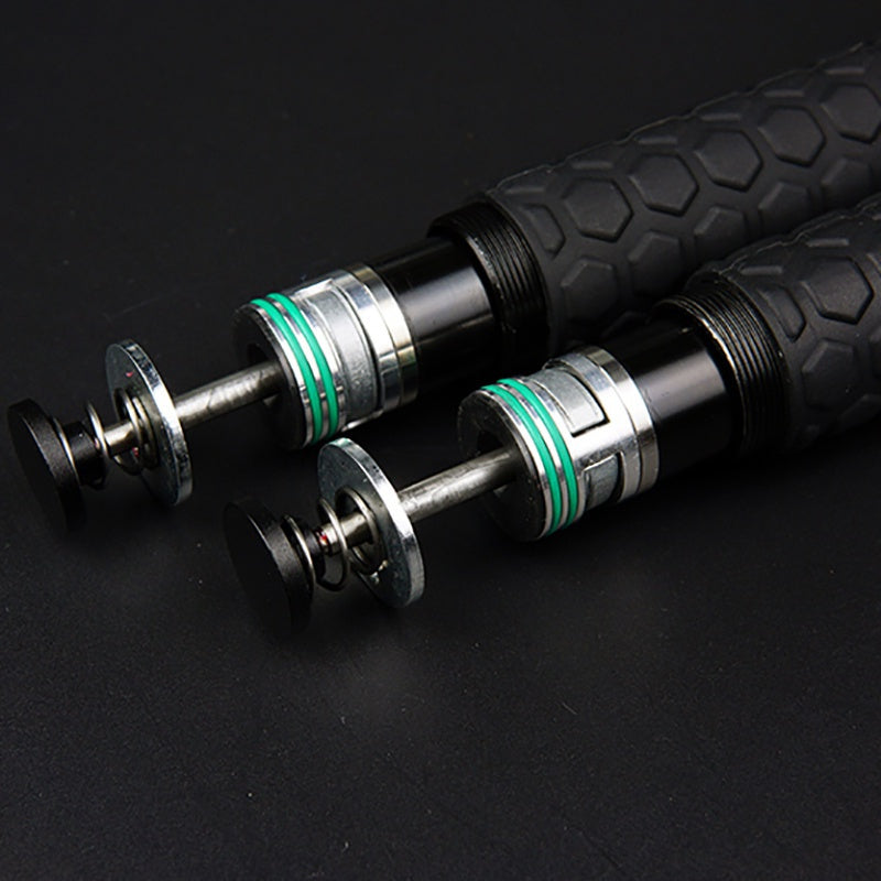 Vehicle-mounted Portable Mechanical Telescopic Stick Self-defense Swing Stick Three-section Telescopic Stick