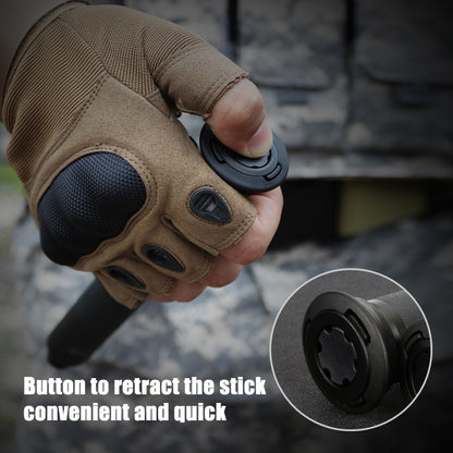 Vehicle-mounted Portable Mechanical Telescopic Stick Self-defense Swing Stick Three-section Telescopic Stick