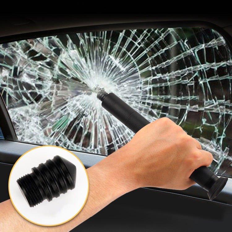 Vehicle-mounted Portable Mechanical Telescopic Stick Self-defense Swing Stick Three-section Telescopic Stick