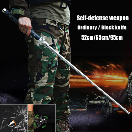 52cm/65cm/95cm High Quality Solid Three-section Telescopic Stick Car Self-defense Telescopic Stick