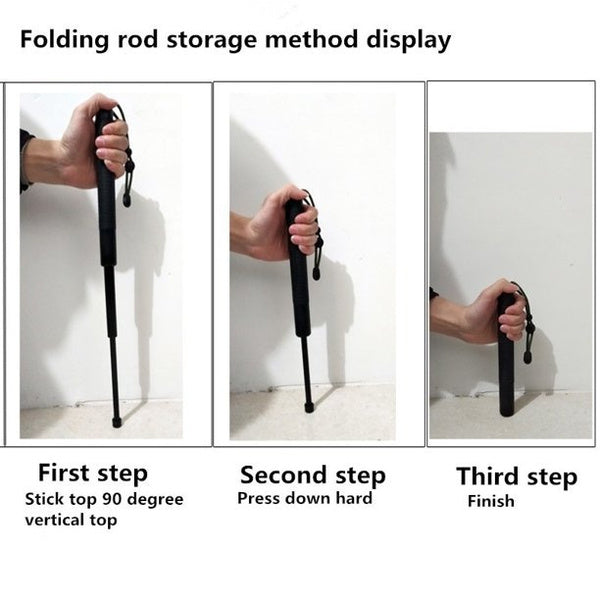 Long and Short Self-contained Telescopic Self-defense Stick Device 3-section Telescopic Knuckle Multi-function Tool