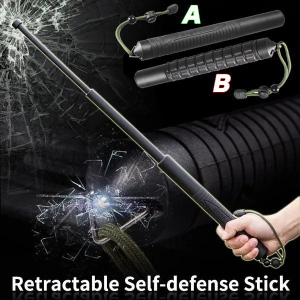 Long and Short Self-contained Telescopic Self-defense Stick Device 3-section Telescopic Knuckle Multi-function Tool