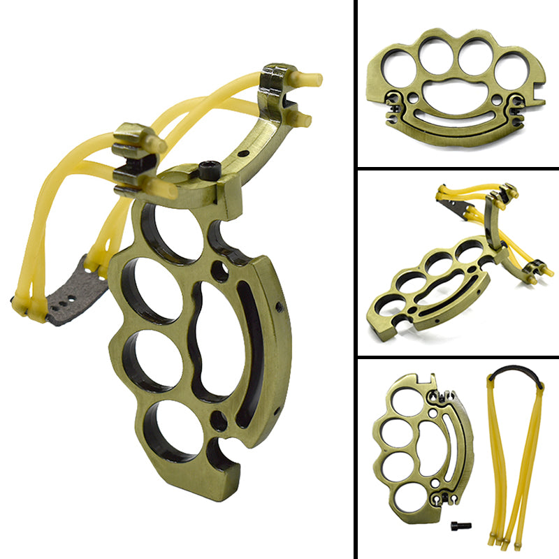 Outdoor Sports Catapult Hunting Powerful Metal Rubber Slingshot Catapult Hunter Wrist Support Brace Velocity Sling Shot