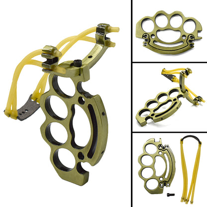 Outdoor Sports Catapult Hunting Powerful Metal Rubber Slingshot Catapult Hunter Wrist Support Brace Velocity Sling Shot