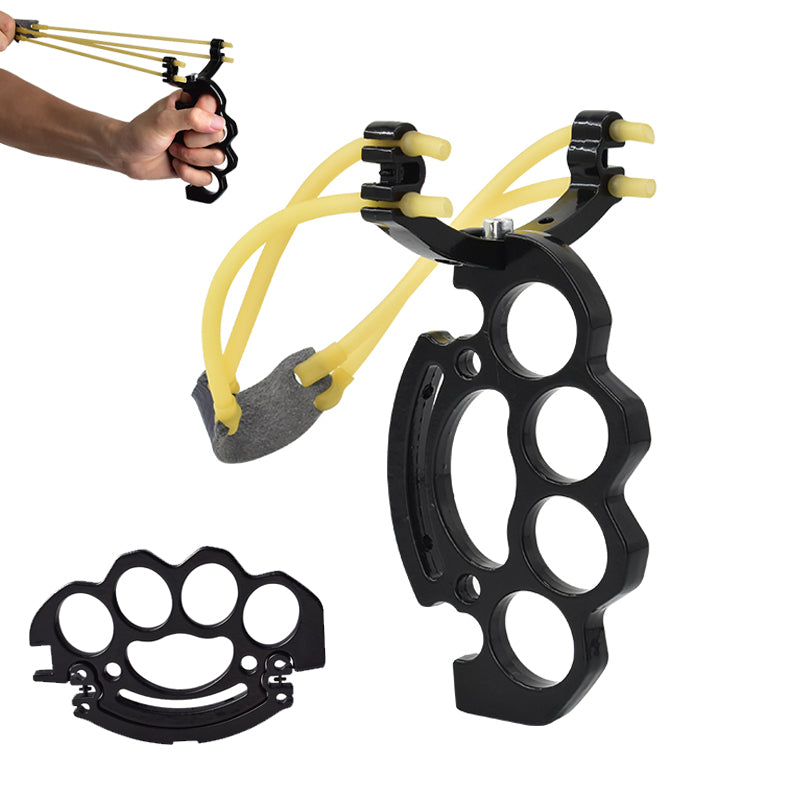 Outdoor Sports Catapult Hunting Powerful Metal Rubber Slingshot Catapult Hunter Wrist Support Brace Velocity Sling Shot