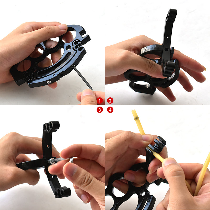 Outdoor Sports Catapult Hunting Powerful Metal Rubber Slingshot Catapult Hunter Wrist Support Brace Velocity Sling Shot