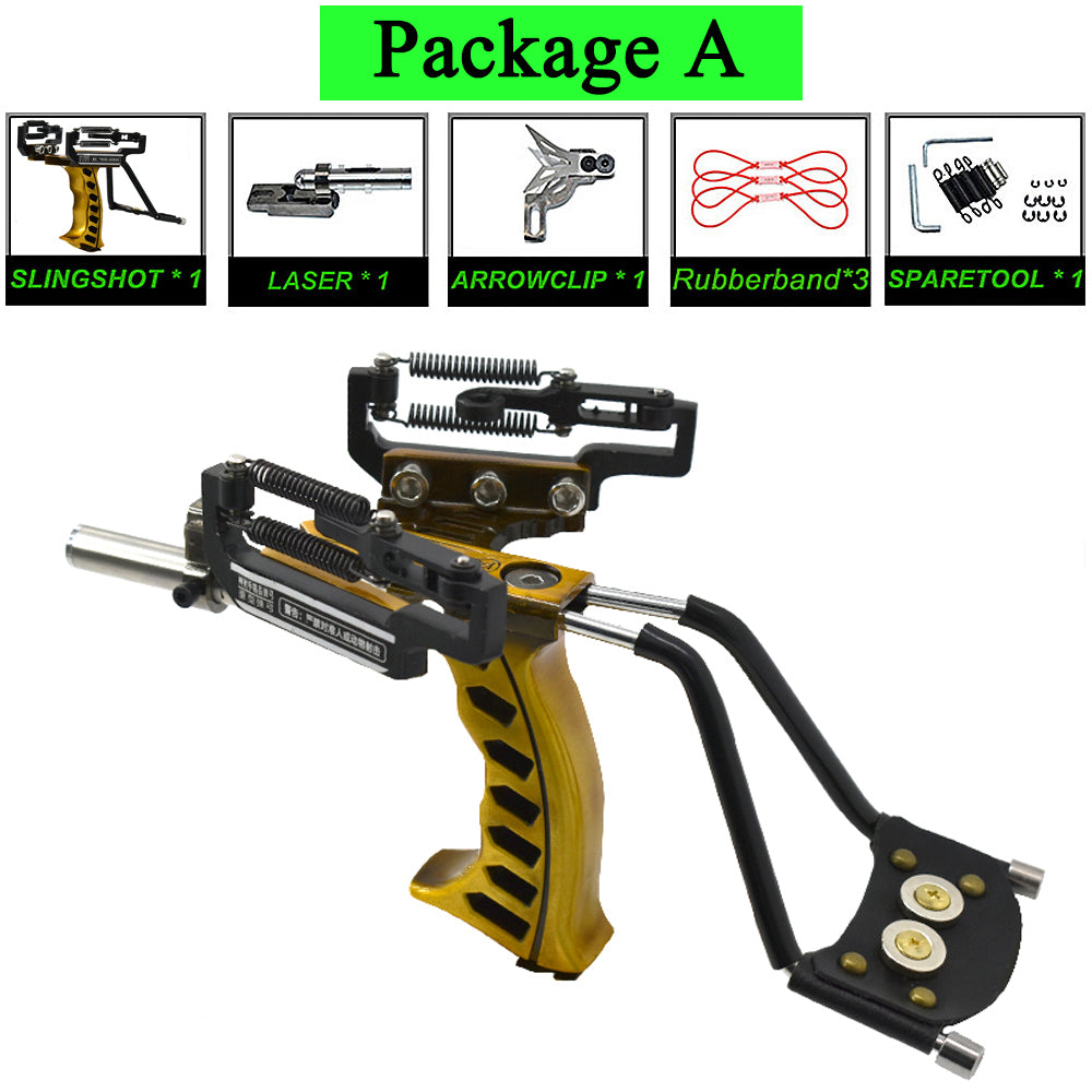 Professional Slingshot with Wrist and Laser Sight Hunting Slingshot for Adults with Rubber Bands
