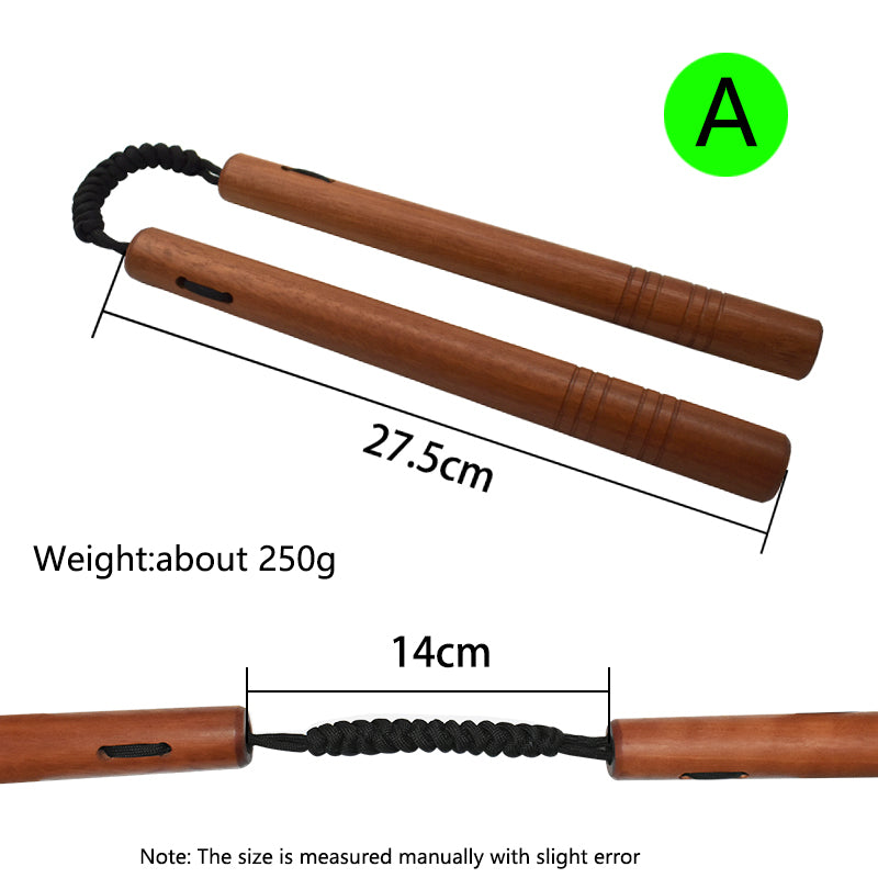 Nunchaku Rope Wood Two Sticks South American Rosewood High-grade Wooden Nunchaku Nunchaku