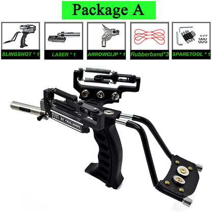 Professional Slingshot with Wrist and Laser Sight Hunting Slingshot for Adults with Rubber Bands