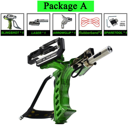 Professional Slingshot with Wrist and Laser Sight Hunting Slingshot for Adults with Rubber Bands